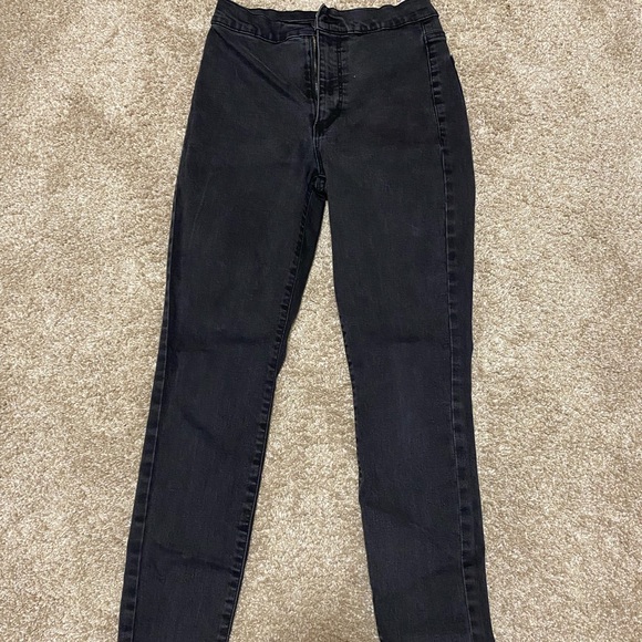 High-Rise Skinny Black Jeans